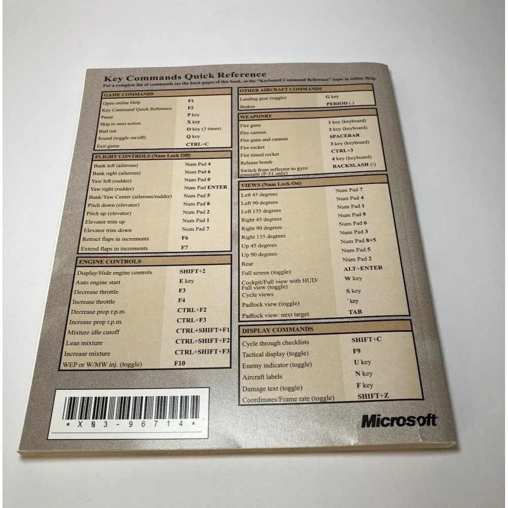 Vintage Microsoft Combat Flight Simulator WWII Europe Series CD-ROM